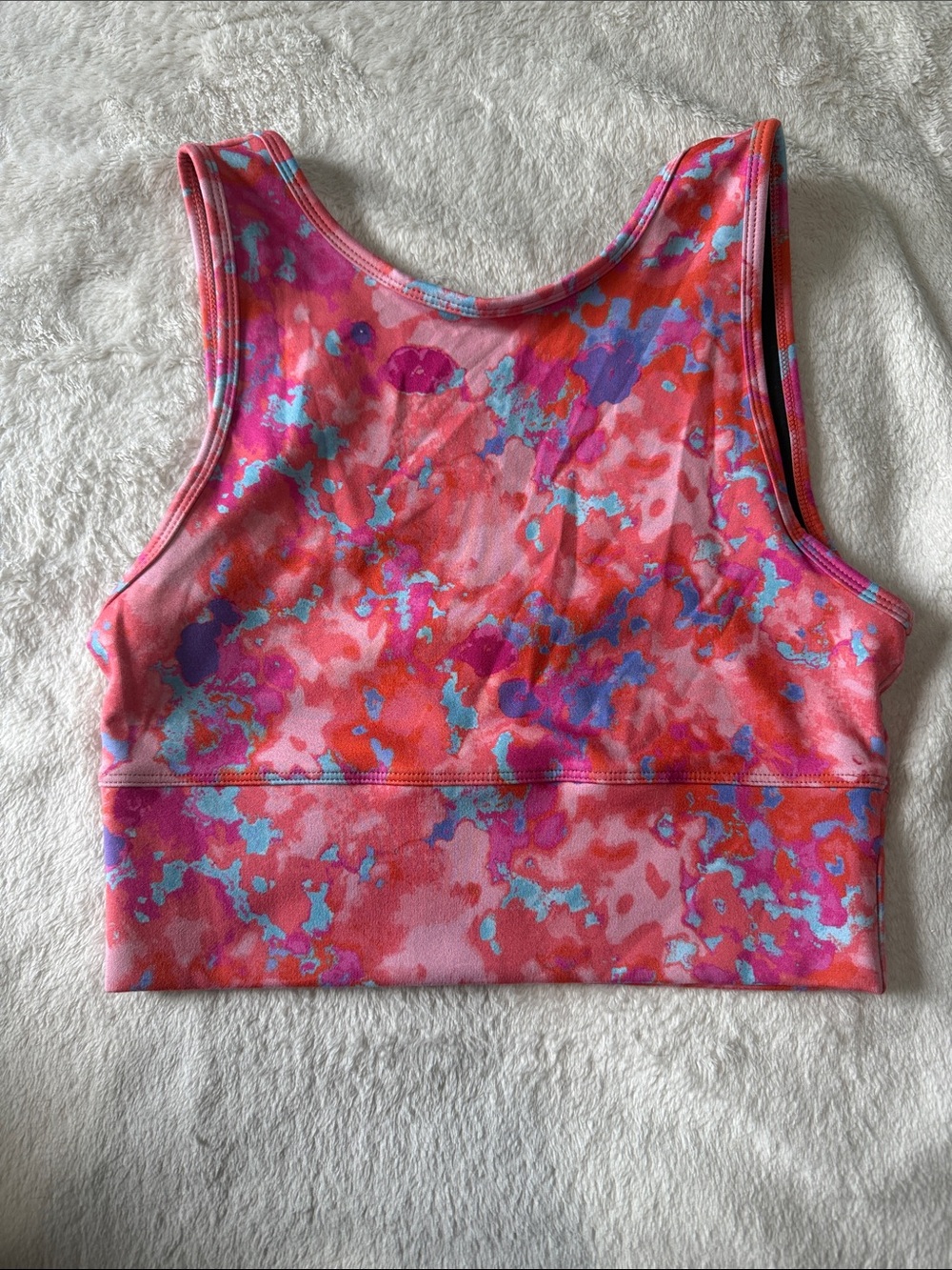 Anthropologie’s Daily Practice Women's Pink Multicolor Athletic Crop Tank Top